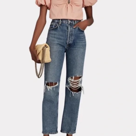 INTERMIX Blush Puff Sleeve Blouse L - Picture 2 of 7